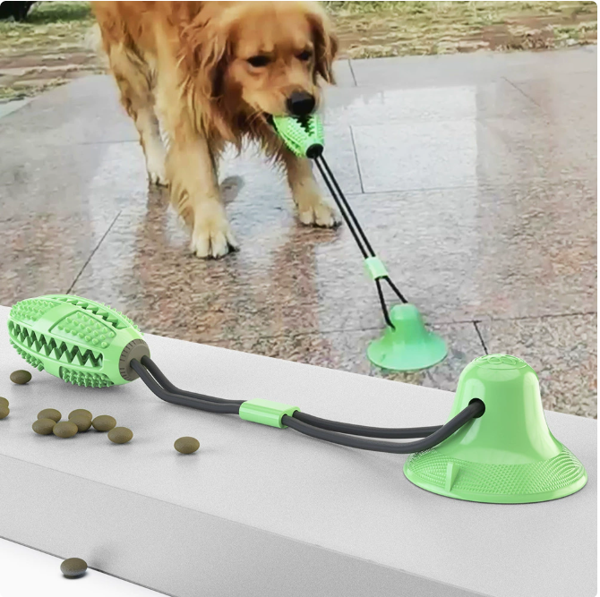 Interactive Silicone Suction Cup Dog Ball Toy for Chewing
