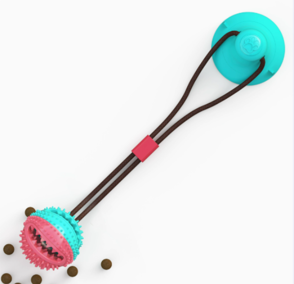 Interactive Silicone Suction Cup Dog Ball Toy for Chewing